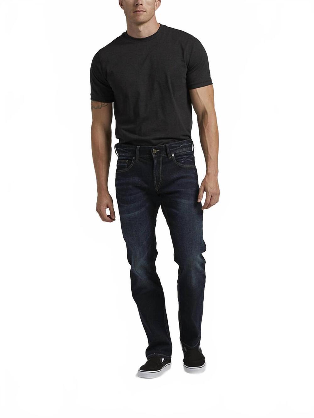 NEW SILVER JEANS CO allan slim fit slim straight leg jeans in indigo
